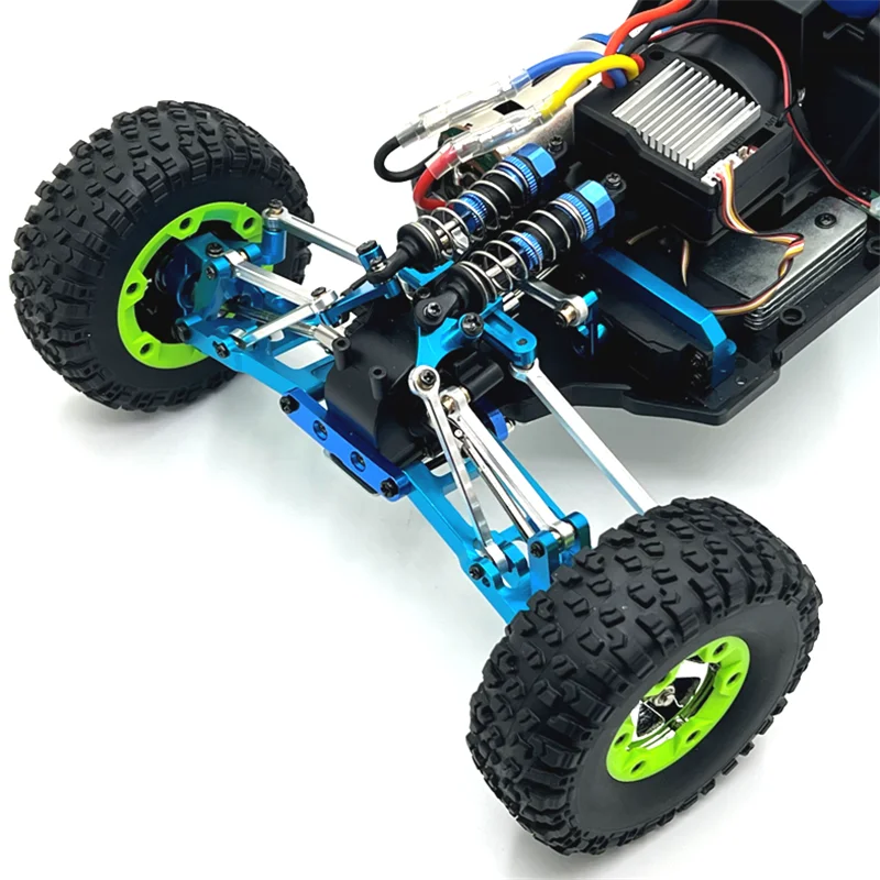 ترقية معدنية ذراع التوجيه قضيب ثابت مجموعة التوجيه RC قطع غيار السيارات مناسبة ل WLtoys 124006 12423 12427 12428 RC اكسسوارات السيارات