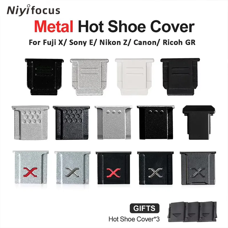 Hot Shoe Cover Flash Camera Metal Cold Shoe Cover for Fujifilm XT30 Canon R6 Nikon Z5 Sony A6000 Ricoh GR Camera Accessories