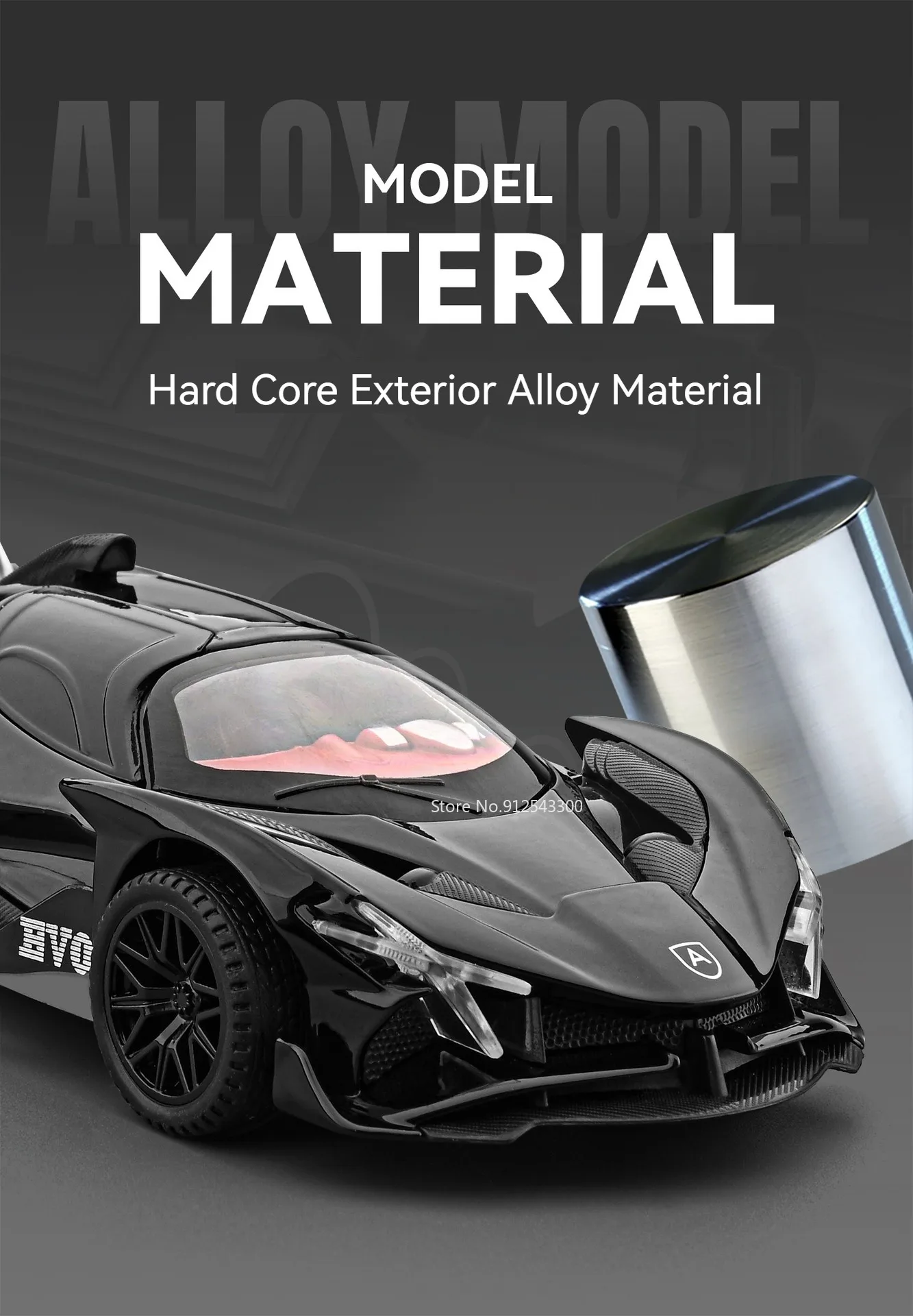 Maßstab 1:32 Apollo EVO IE Automodell Spielzeug Metalldruckguss Zurückziehen Super Cars Türen Geöffnete Fahrzeugmodelle Beste Geschenke für Kinder – Detail 4