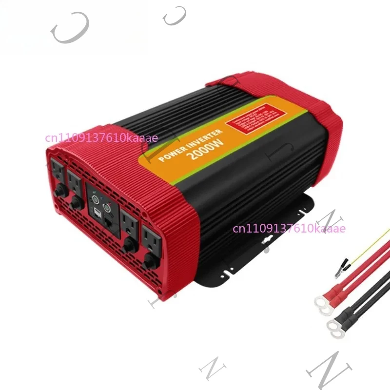 2000W Household Correction Wave 12V To 110V Car Inverter High Power