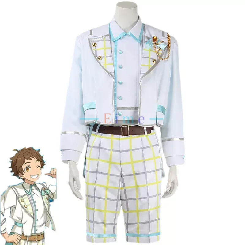 Game Ensemble Stars Music Love It Love It Tenma Mitsuru Cosplay Costume Halloween Carnival Uniforms Top Coat Pants Custom Made