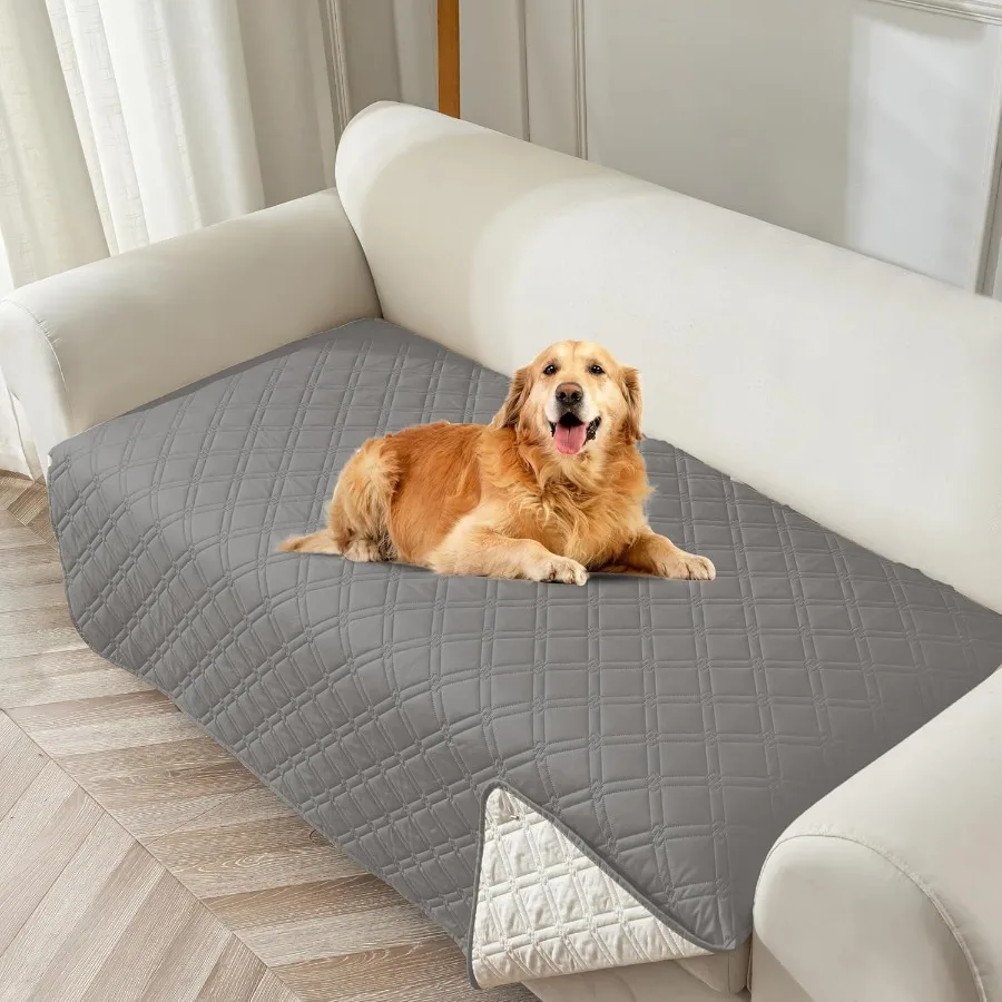 

Waterproof and Washable 67 Inch Sofa Covers with AntiSlip Bottom and 3 Cushions for Sectional Couches PetFriendly Slipcovers Id