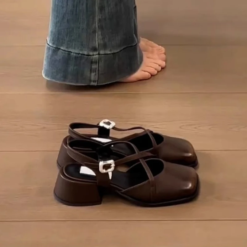 

Non-slip Round Toe Sandals Shoes Ladies Casual 2025 Summer Hollow Beach Elegant Shoes Korean Fashion Party Shoes Woman Design