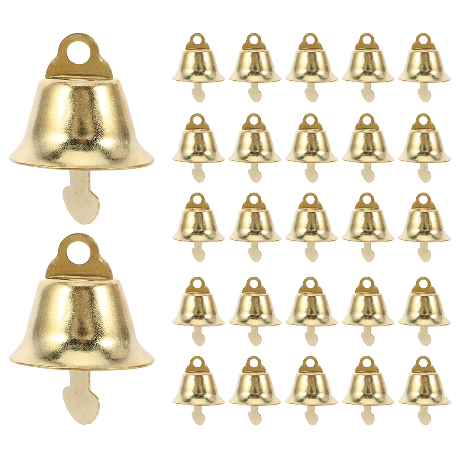

120pcs 16Mm Christmas Bell Decoration Golden Mini Pendant For Christmas Tree Diy Ornament Festive Holiday Decor Party Supplies