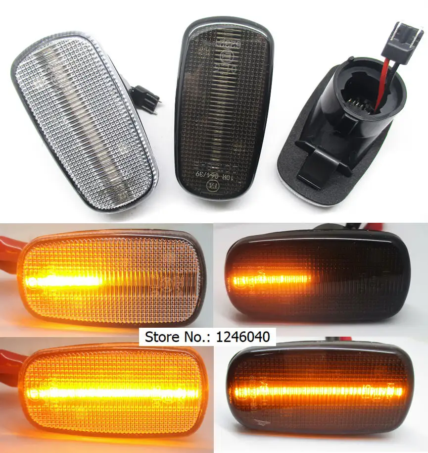 2PCS Led Dynamic Side Marker Turn Signal Light For Toyota Allion Altezza Brevis BB Corolla Crown Celsior FunCargo Echo Verso