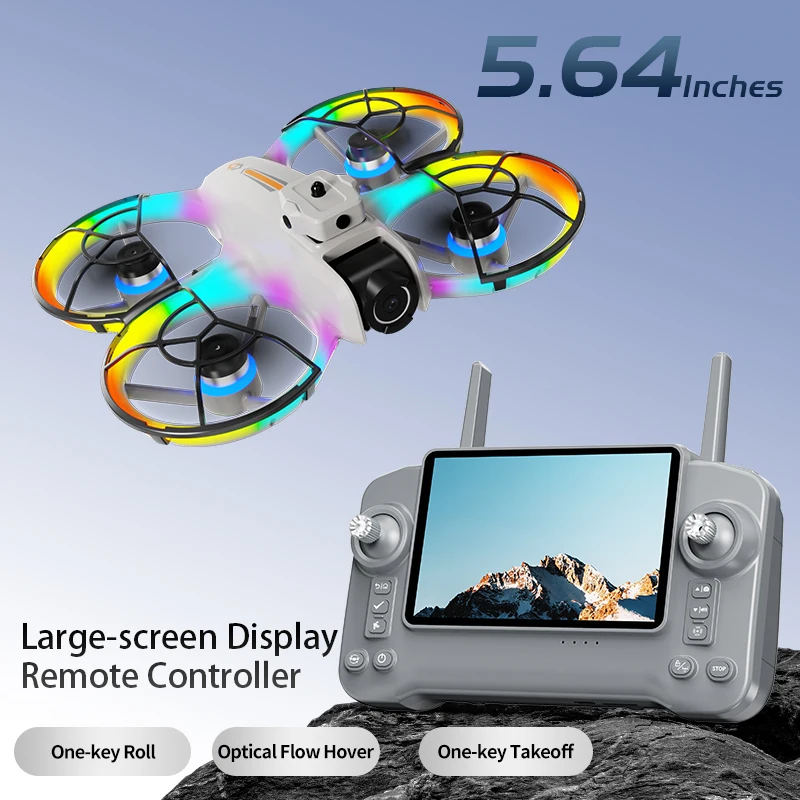 L8 Pro Drone with 8K Dual Camera, Brushless Motor Optical Flow Positioning, LCD RC Quadcopter for Kids Children, Toy Gift