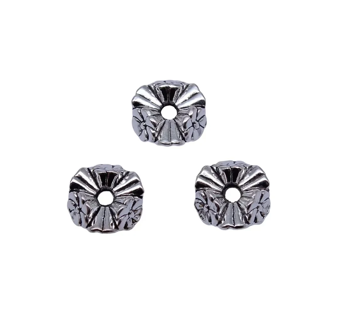 25pcs 10.5x10.5x4.7mm Zinc alloy metal tibetan silver plated bead caps T1470 for jewelry making
