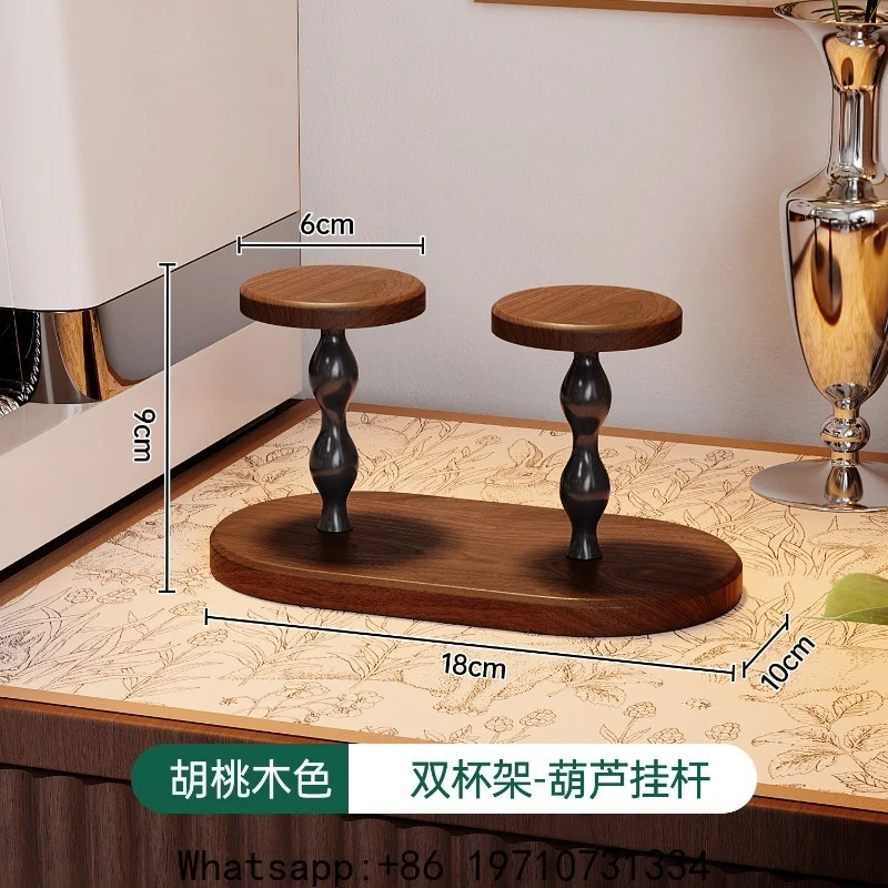 Walnut disposable cup picker Solid wood paper holder storage rack