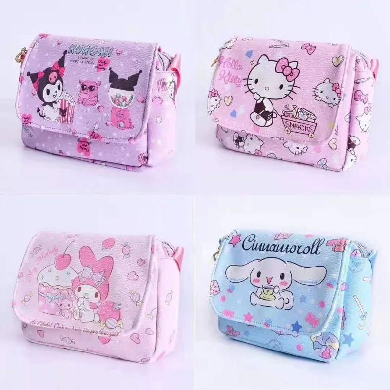 

Kawaii Sanrio Hello Kitty Cartoon Anime Innovation Kuromi My Melody Messenger Bag Toy Cute Shoulder Bag Toy Girls Handbag Gift