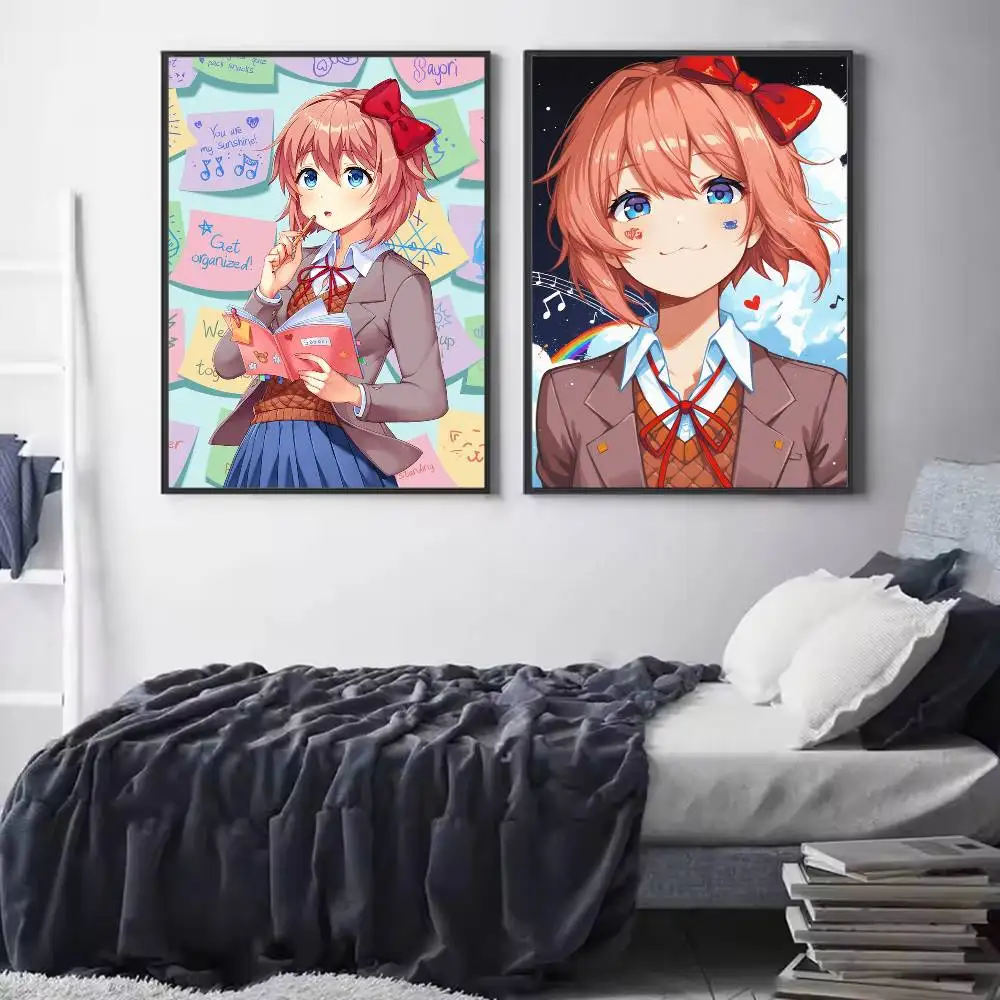 DDLC-C Girl S-Sayori Poster HD Quality Wall Art Retro Posters For Home Room Wall Decor Self