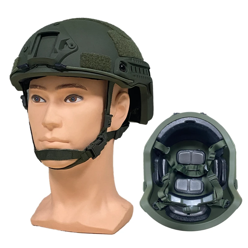 ACH high shear tactical ballistic helmet, PE bulletproof cover, quick suspension pad, NIJ IIIA