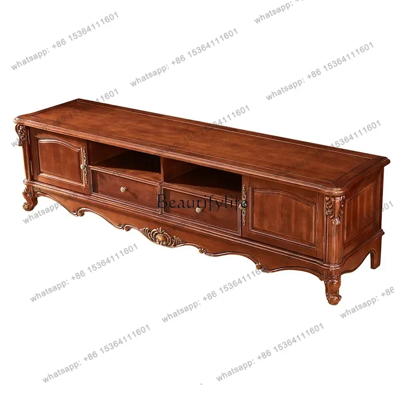 12*American retro TV cabinet engraved with pumping living room locker audio-visual
