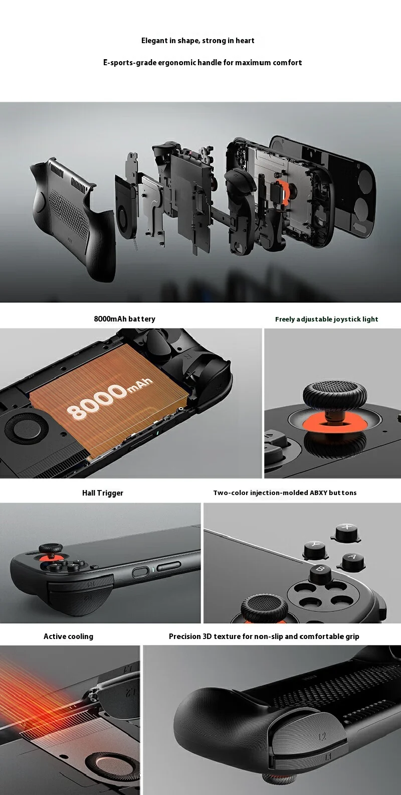 AYN Odin 3 Game Console 6Inch 1080P 120Hz AMOLED Screen Game Console 8000mAh Hall-Effect Joystick/Trigger Handheld Game Consoles