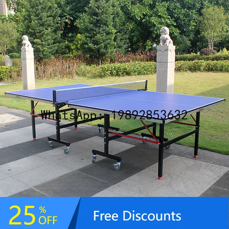 XL   Table Tennis Table Standard Ping Pong Table with Wheels Foldable Mobile Indoor