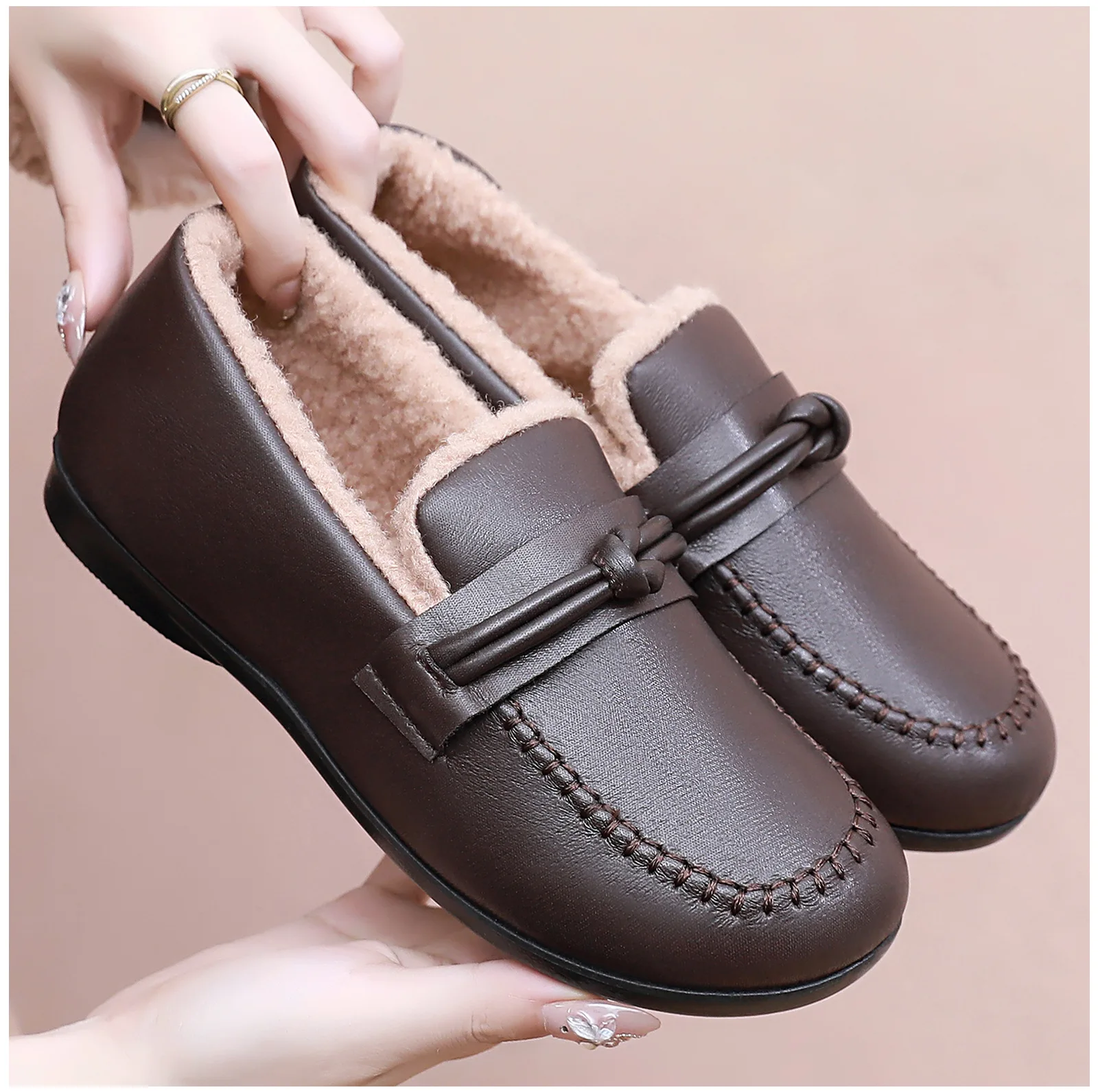 Damen-Winterschuhe, neue rutschfeste, wasserdichte Baumwollstiefel, beliebte modische Freizeit-Baumwollschuhe – Detail 13