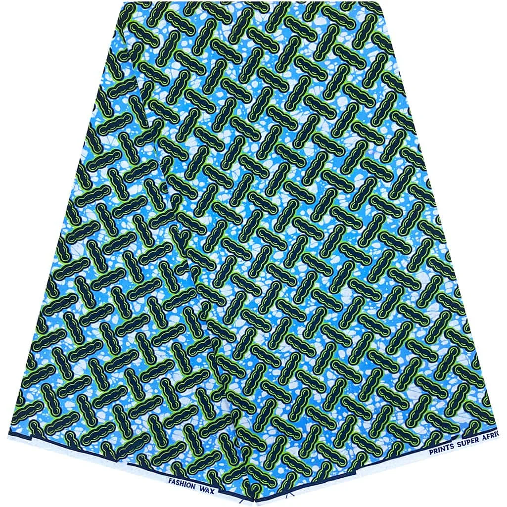 

Bright African Print Wax Fabric 100% Cotton with Dutch Wax Print for Handmade Garments