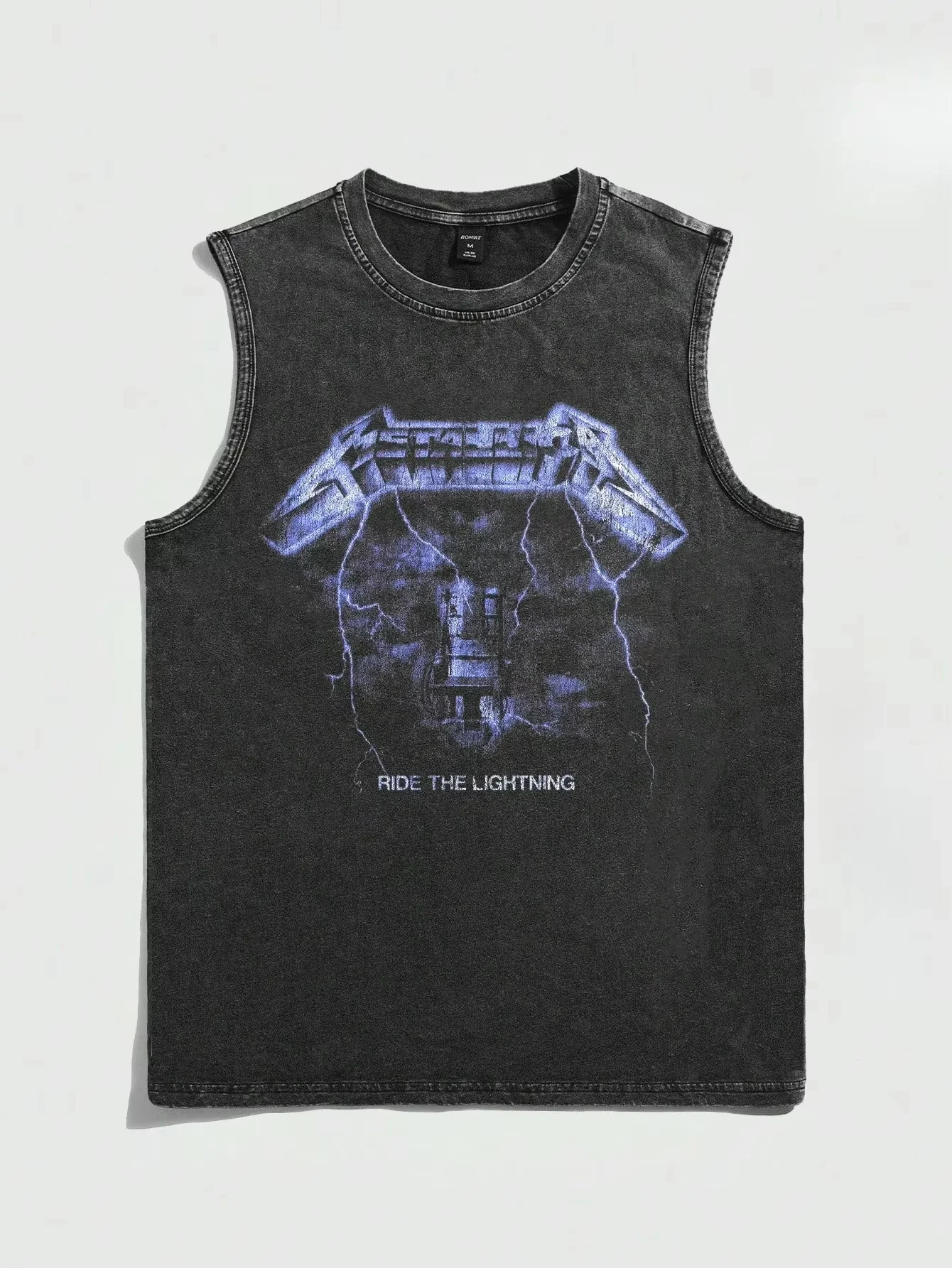 Amerikanische Rockband Bedrucktes Vintage Washed Sport-Tanktop aus Baumwolle Ärmelloses Herren-T-Shirt Hip-Hop Gym Kleidung Sommer 2026 – Detail 20