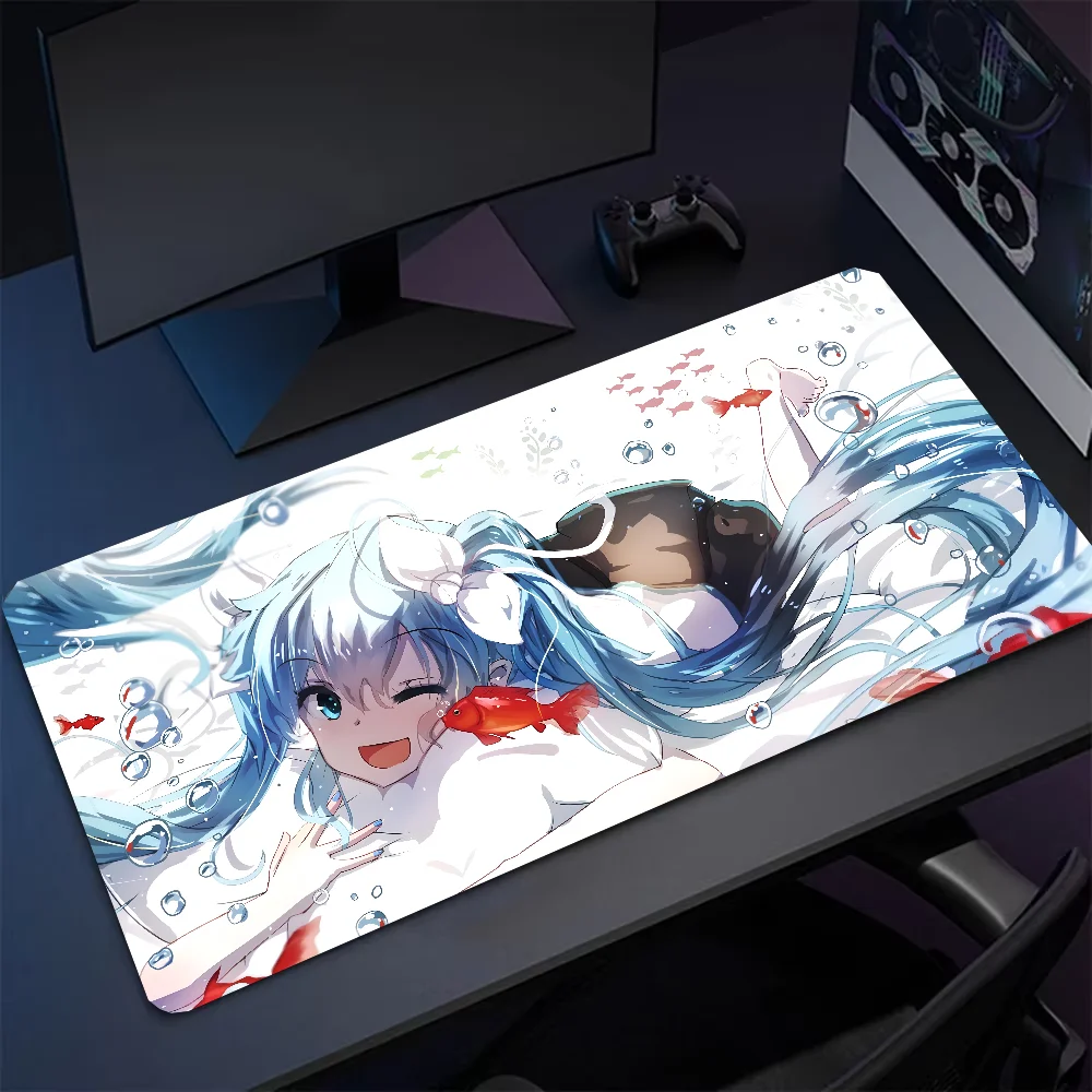 Anime Hatsune M-Miku Mousepad Large Gaming Mouse Pad LockEdge Thickened Computer Keyboard Table Desk Mat