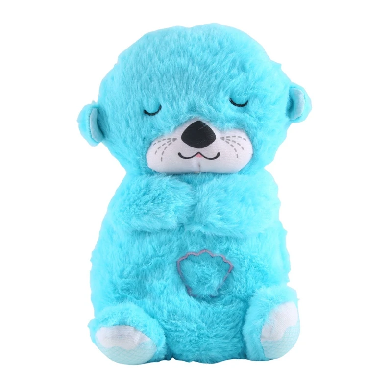 Baby Sound Machine Soothe 'N Snuggle Otter Baby Christmas Gifts Breathing Otter Sleep Buddy With Sensory Details Music Lights