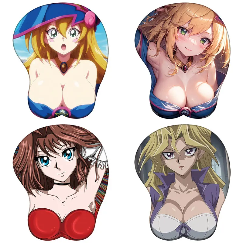

Yu Gi Oh 3D Silicone Mousepad Black Magician Girl Mazaki Anzu Wrist Support Mouse Pad Anime Oppai Sexy Girl Wrist Rest Mouse Pad