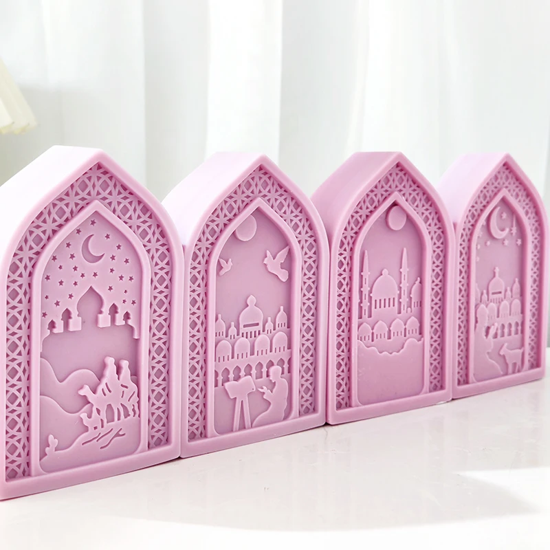 Mosque architectural style silicone mold, prayer and prayer themed candle mold, aromatherapy gypsum ornaments