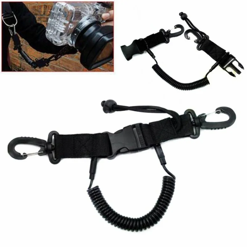 Scuba Diving Dive Canoe Camera Lanyard with Quick Release Buckle and Clips for Under Kayaking Swimming Sports Accessories