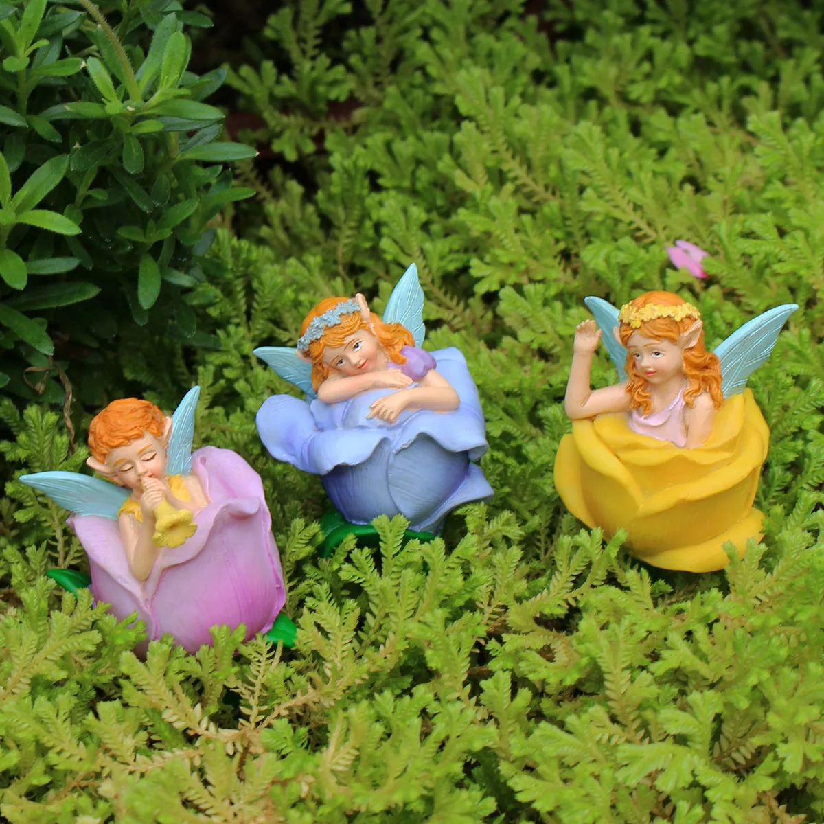

3pcs/set Blossom Fairy Angel Statue - Elegant Bedroom Decor for Girls‌