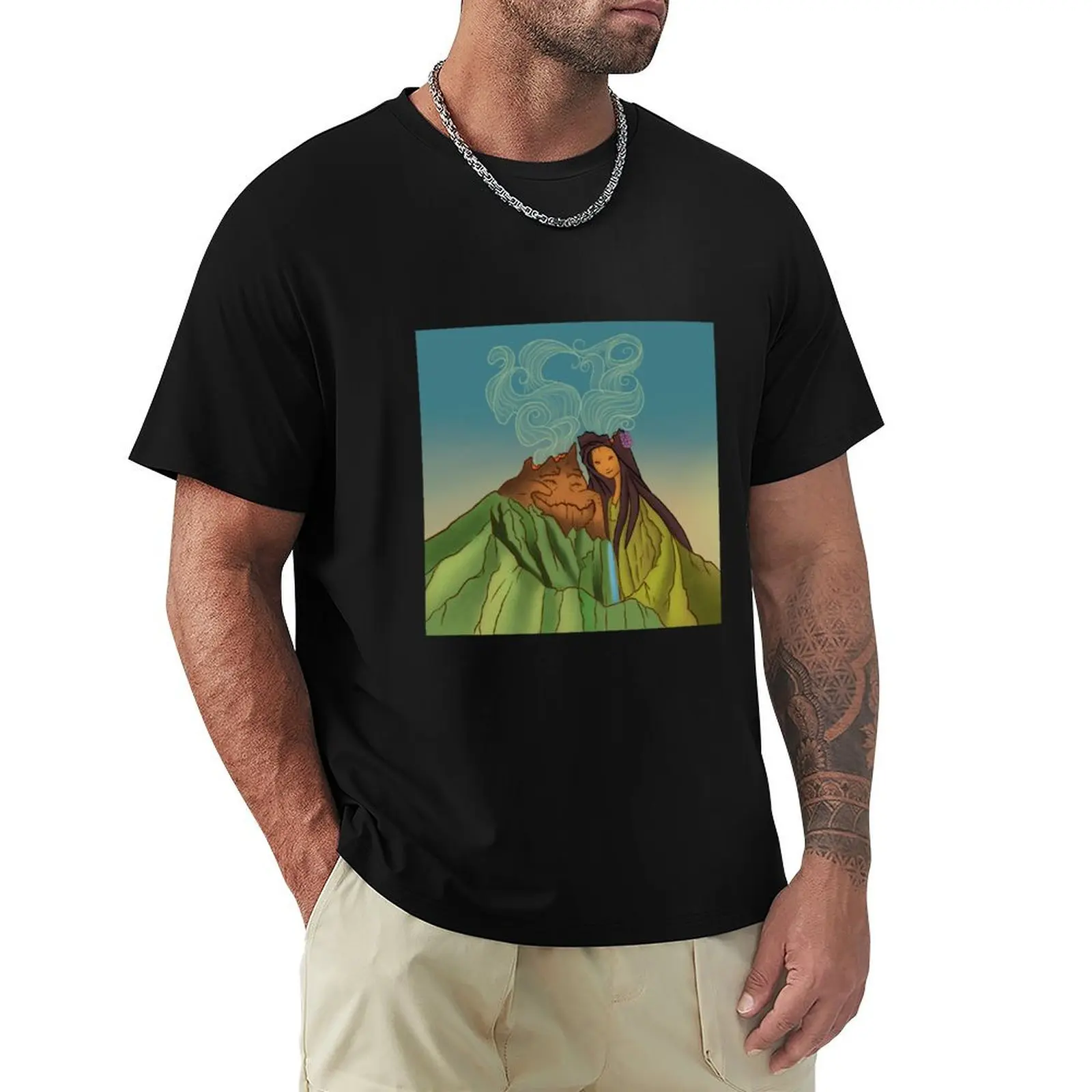

I Lava you! T-Shirt Basic Crew Neck Short Sleeve Top