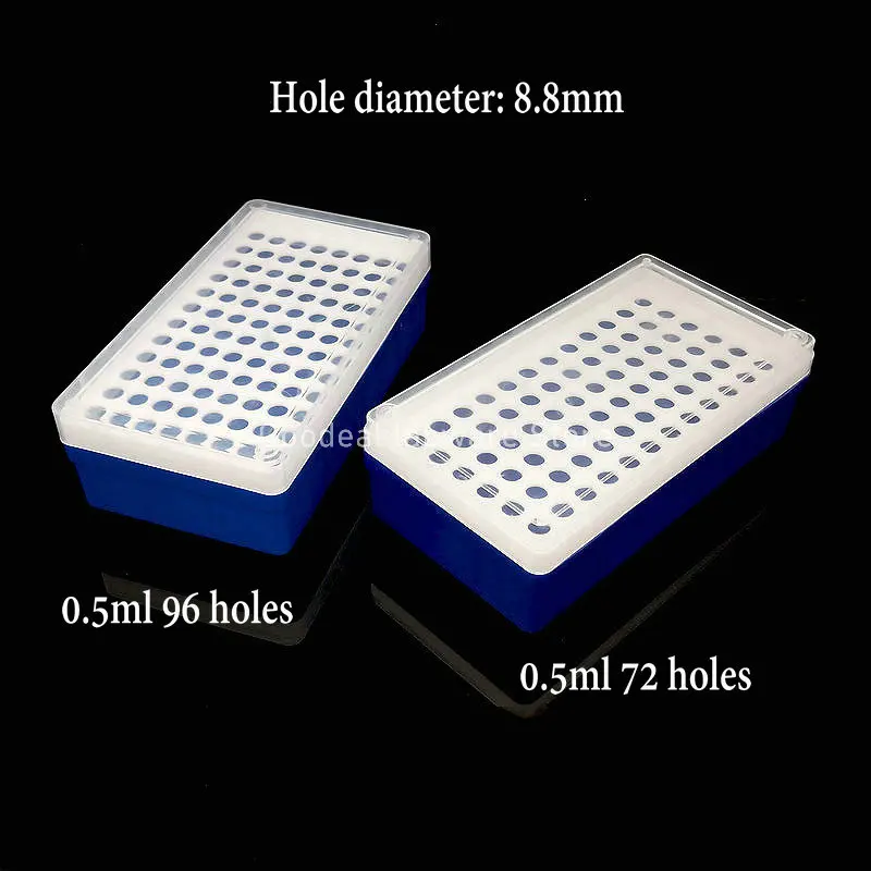 Imagem -04 - Tubo Pcr Rack de Armazenamento pp Centrífuga Tubo Plástico 0.2 ml 0.5 ml 1.5 ml ml ml 10 ml 15 ml 50ml 16 ml 32 ml 36 ml 50ml 72 ml 96 ml 100 ml Furos do pc