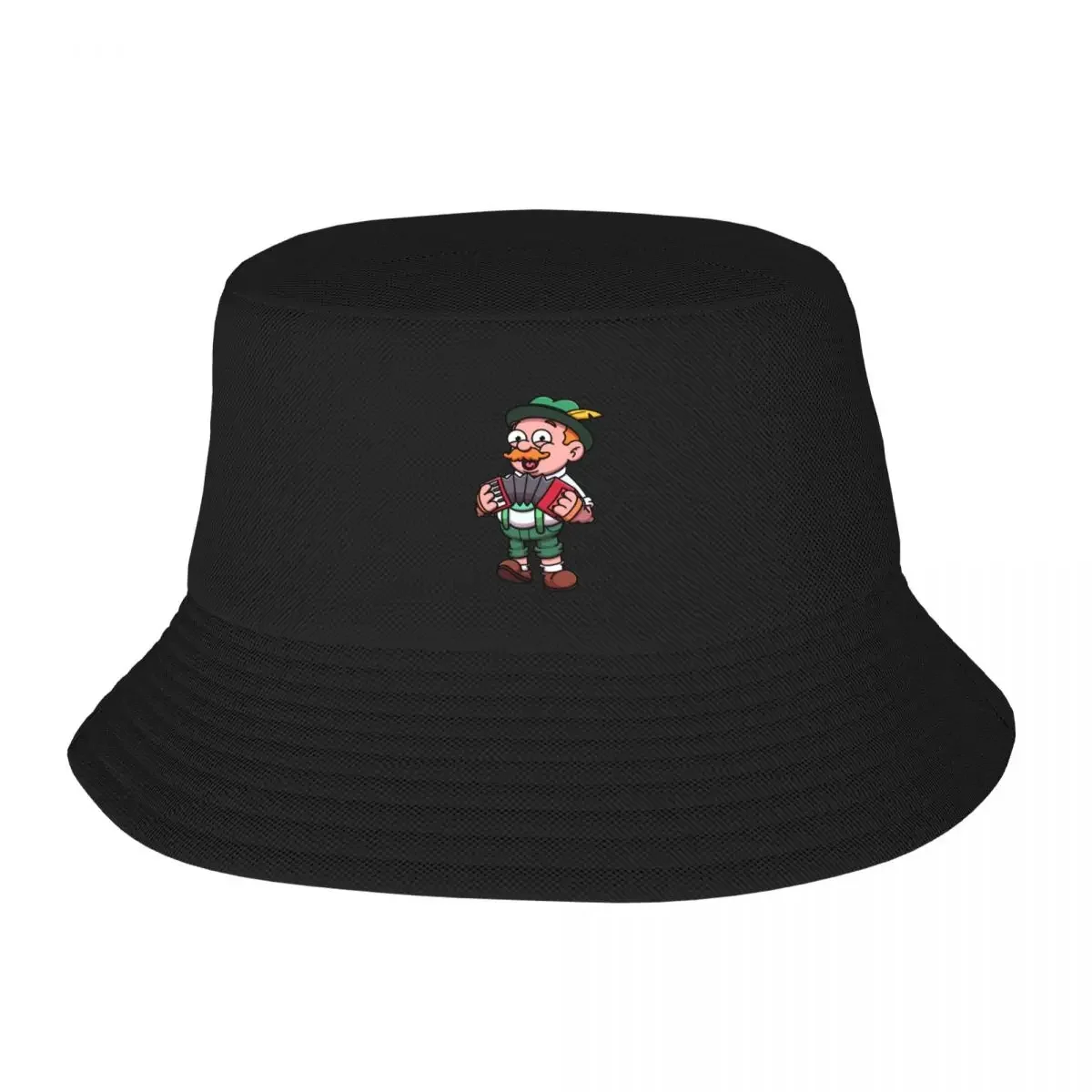 Bavarian Man In Traditional Clothes Playing Accordion Bucket Hat tea Hat cute Designer Hat Women's Golf Clothing Men's