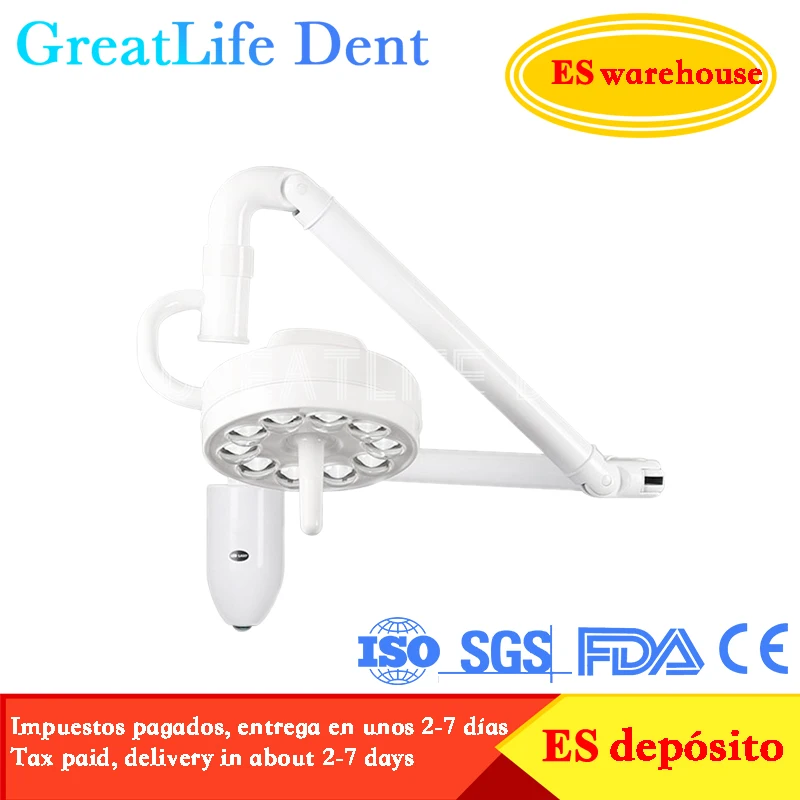 GreatLife Cold Light 30w 10Led Wall Hanging Medical Examination Shadowless Wall Mount Dental Light Lamp Operation Surgical Light