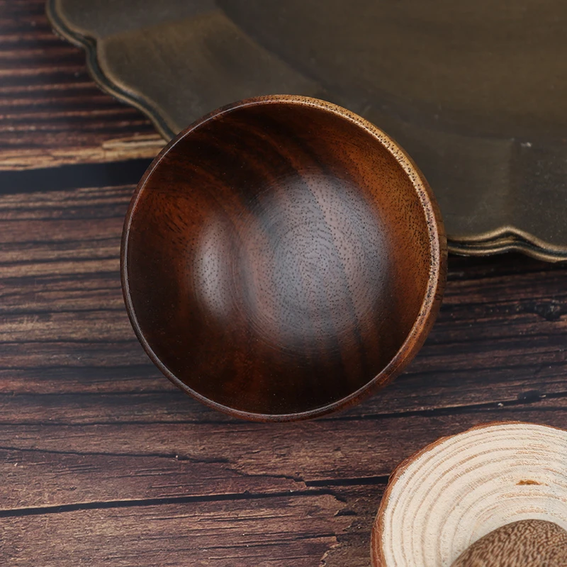 Salad Bowl Practical Durable Wooden Simple Storage Holder Kitchen Bowl Cutlery...