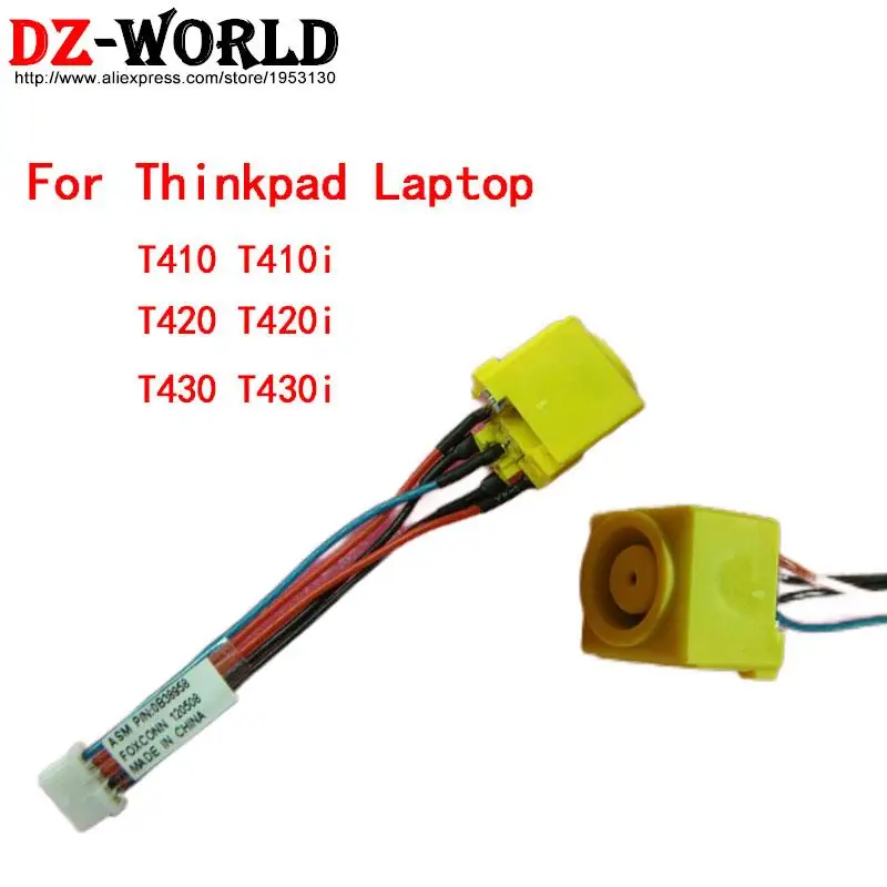 

DC-in Cable Power Jack Connector for Lenovo ThinkPad T410 T420 T430 i Laptop 0B41319 45M2893 04W6888 04W6889