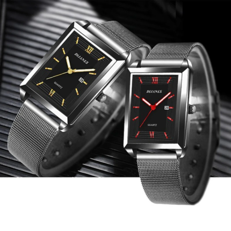 

Мужские модные спортивные часы, простые мужские роскошные золотые деловые ультратонкие кварцевые часы с сетчатым ремнем из нержавеющей стали, Relojes Para Mujer