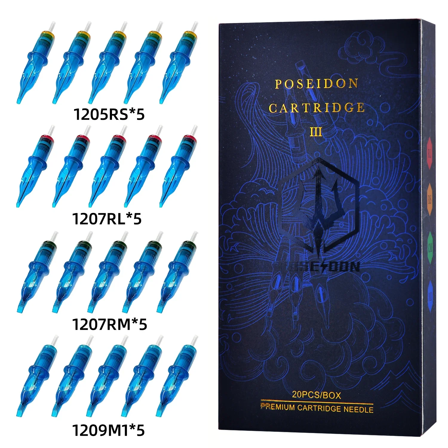 

20 шт., одноразовые тату-иглы POSEIDON V3