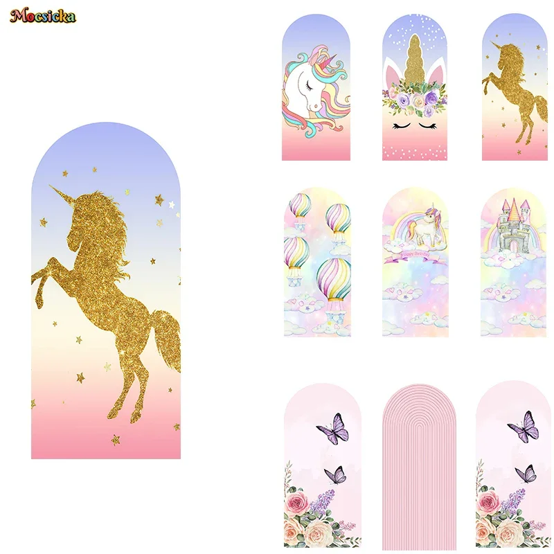 Mocsicka Baby Show Photography Background Princess Birthday Party Unicorn Decor Kids Portrait Cake Smash Photo Studio Banner