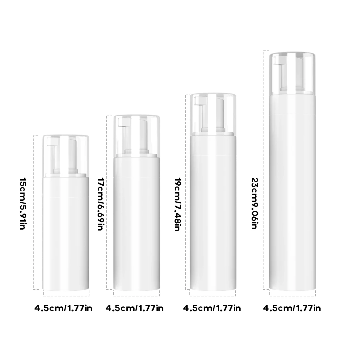 100/150/200/250ML Plastic Foam Pump Bottle White Empty Face Eyelashes Cosmetic Bottle Dispenser Foam Bottle Pump Container