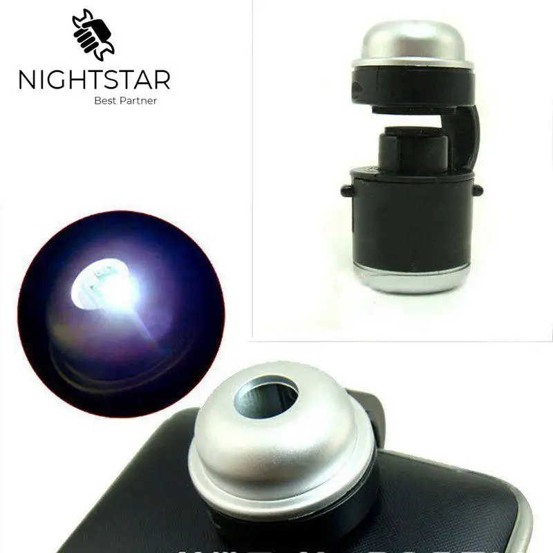 Mini lente d\'ingrandimento per microscopio per telefono cellulare lente per fotocamera con telescopio ottico 30X con luci a LED per telefono samsung