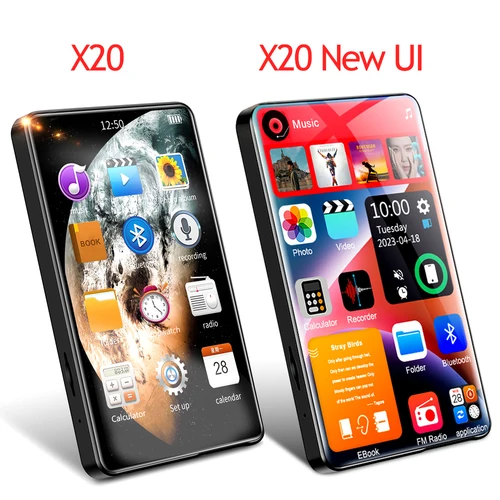 Imagen 2 del producto Reproductor MP3 MP4 UI X20 de 4 pulgadas, pantalla táctil Yophoon, 16GB, Bluetooth 5,0, con altavoz, vídeo 1080P, Ebook, reproductor de música MP3 16-256G