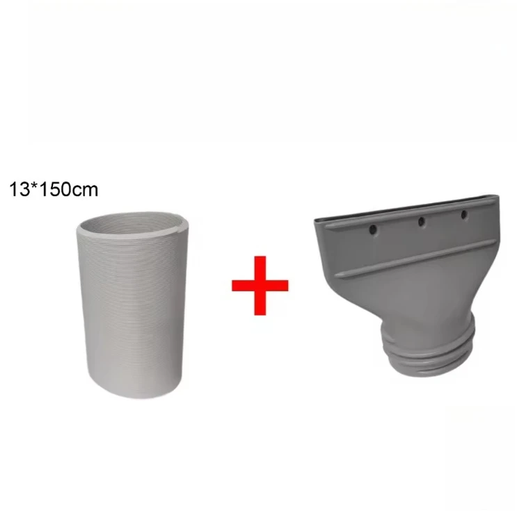 1/2pcs 1.5m Flat Mouth Joint Exhaust Duct Portable Mobile Air Conditioner Window Duct Pipe Connector Exhaust Systems Accessories image 3