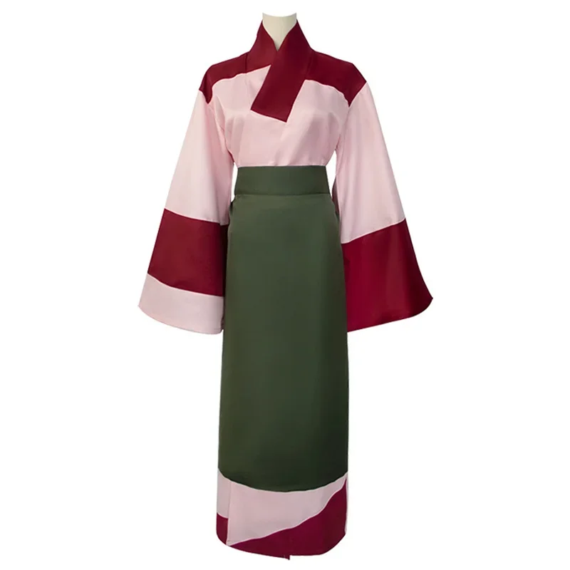 Anime Inuyasha Sango Costume Cosplay Grembiule di Halloween Fodera Uniforme per Uomo Adulto Donna Festa di Carnevale Abito Kimono Giapponese