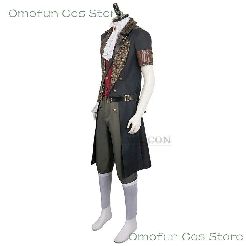 Game Lies Of P cos Fantasia Costume Male Disguise Adult Men Uniform Jacket Pants Role Play Outfit Halloween Carnival Suit wig