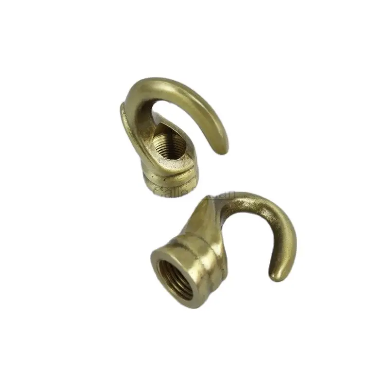 2 Pieces M10  M12 M14 M16 Brass material lamp parts base accessories hooks copper chain hook for lighting base ceiling mount