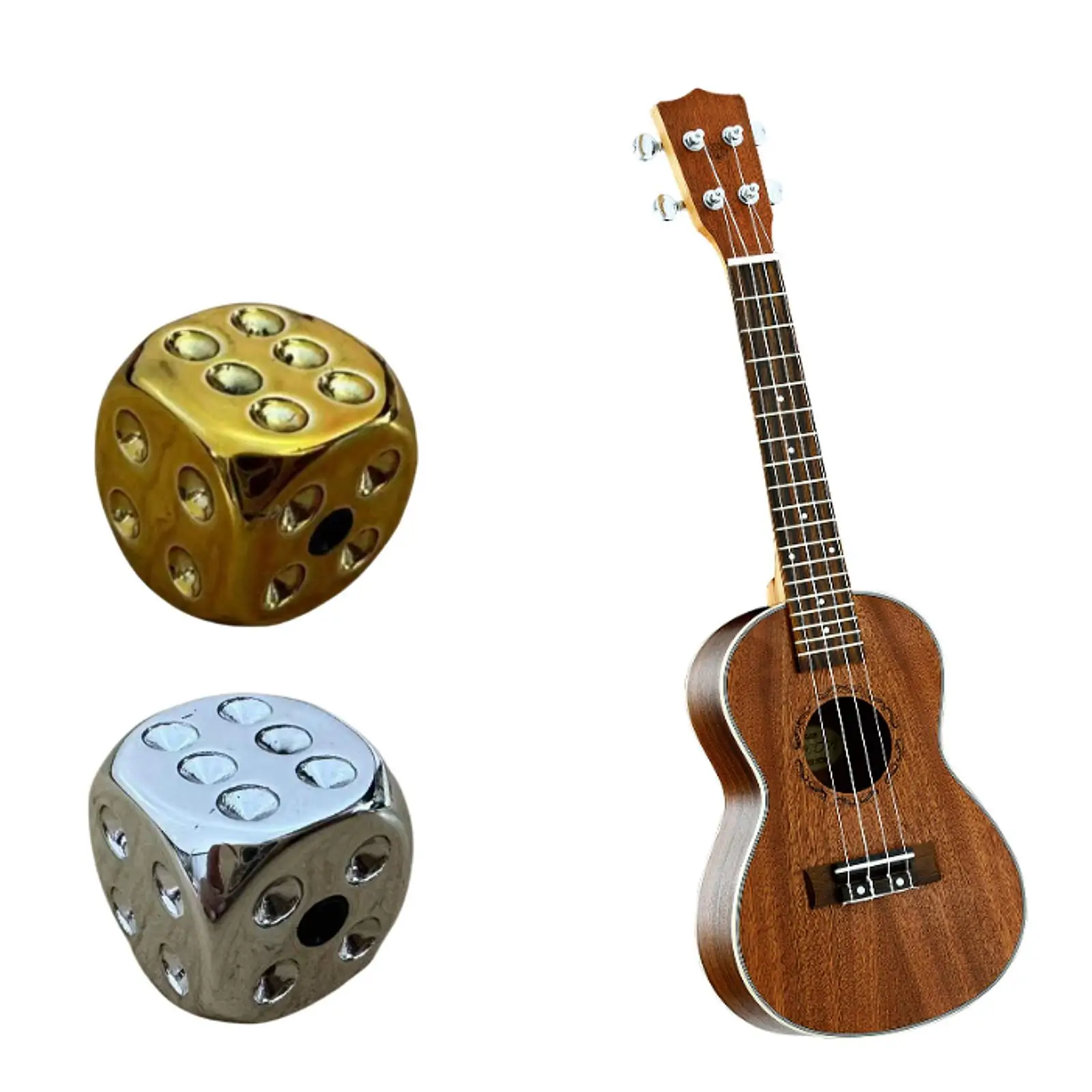 Guitar Control Knob with Wrench Electric Guitar Bass Accessories Potentiometer Control Knob Dice Shaped Volume Control Knob