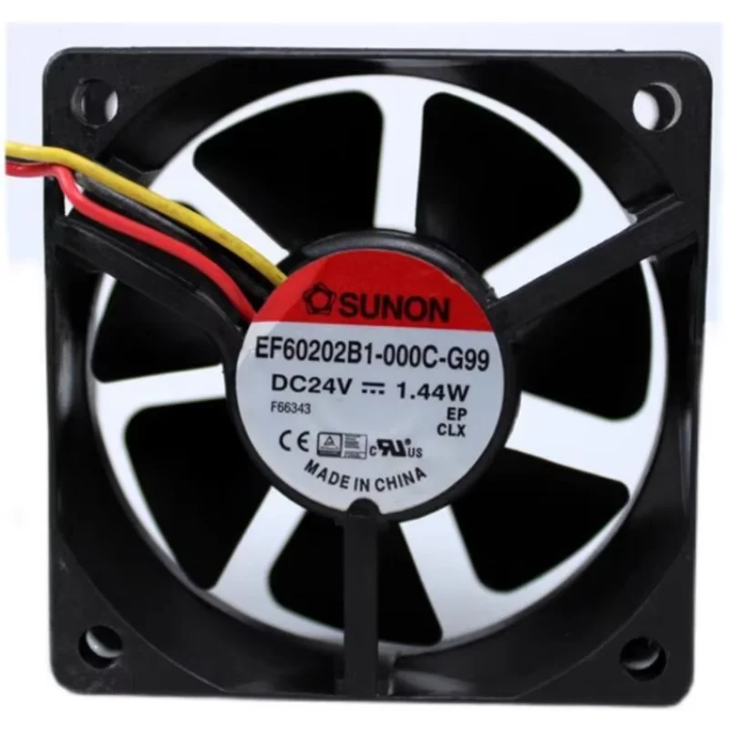 

SUNON EF60202B1-000C-G99 DC 24V 1.44W 60x60x20mm 3-Wire Server Cooling Fan