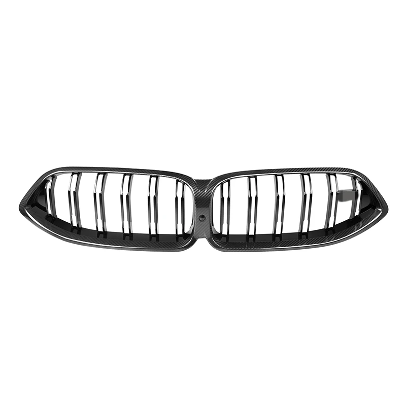 Dry Carbon Fiber Front Bumper Kidney Grille Grid Mesh Dual Slats For Bmw M8 F91 F92 F93 2020 2021 2022 2023 2024