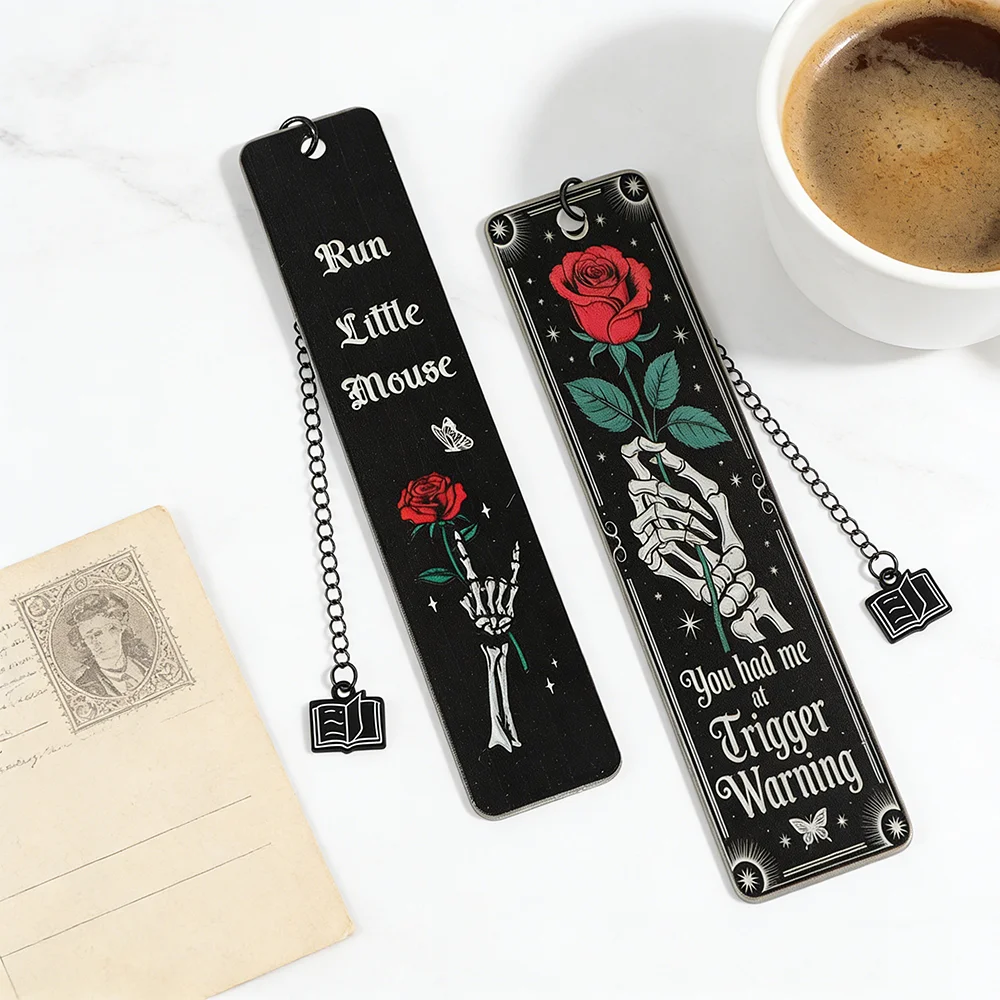 

Dark Romantic Metal Bookmark for Women Valentine's Gift for Your Wife Spicy Bookmark for Novel Lovers Bookworm Accessories