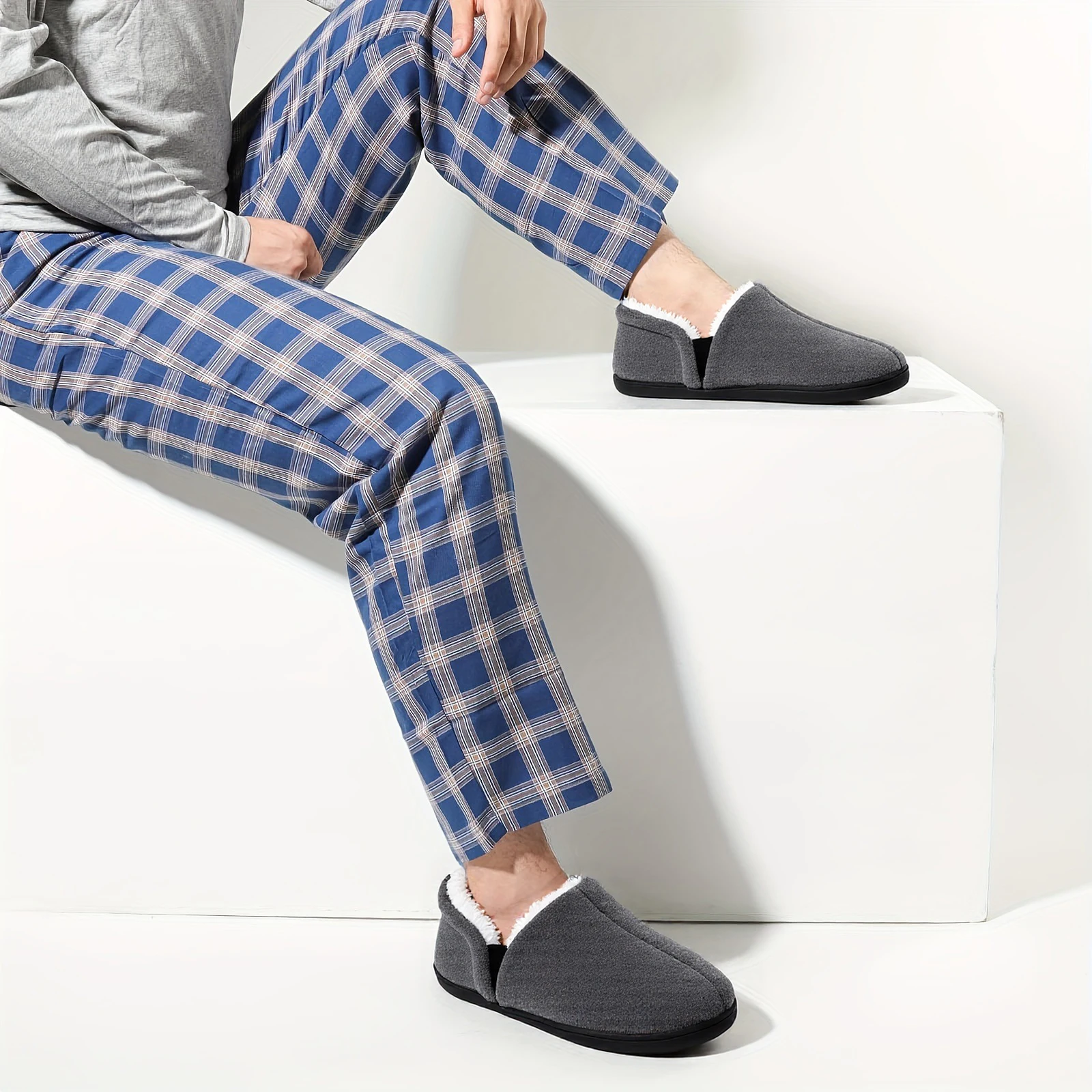 

Evshine зимняя плюшевая хлопковая обувь для мужчин, домашние и уличные теплые тапочки на меховой подкладке, женские удобные нечеткие тапочки, пушистая домашняя обувь