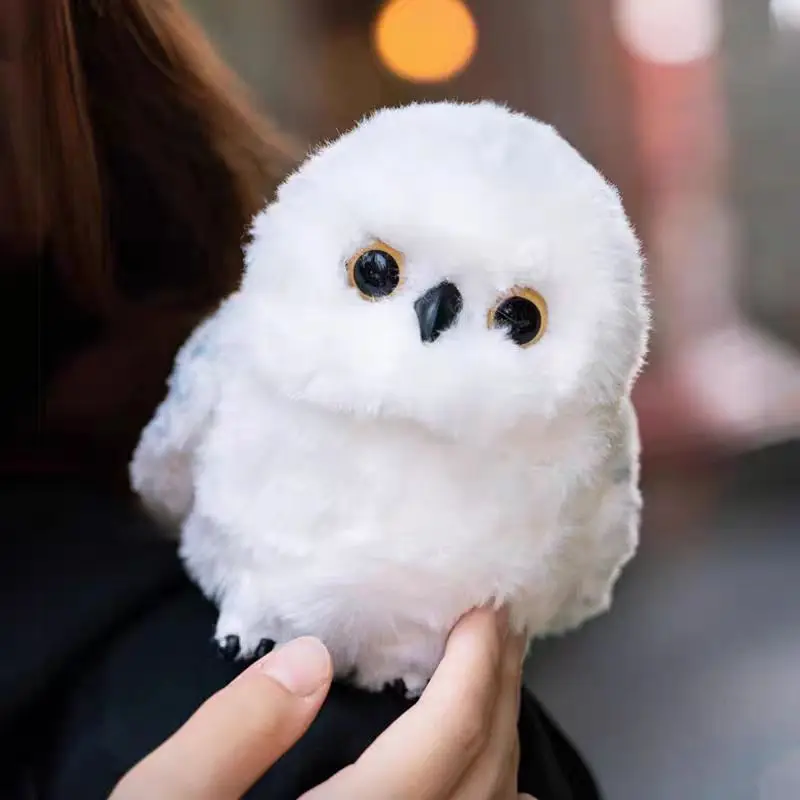 Harry Potter Rim Pampered Hedwig Owl Doll Wizarding World Vocal Action Figure Plush Toys Birthday Children Gifts