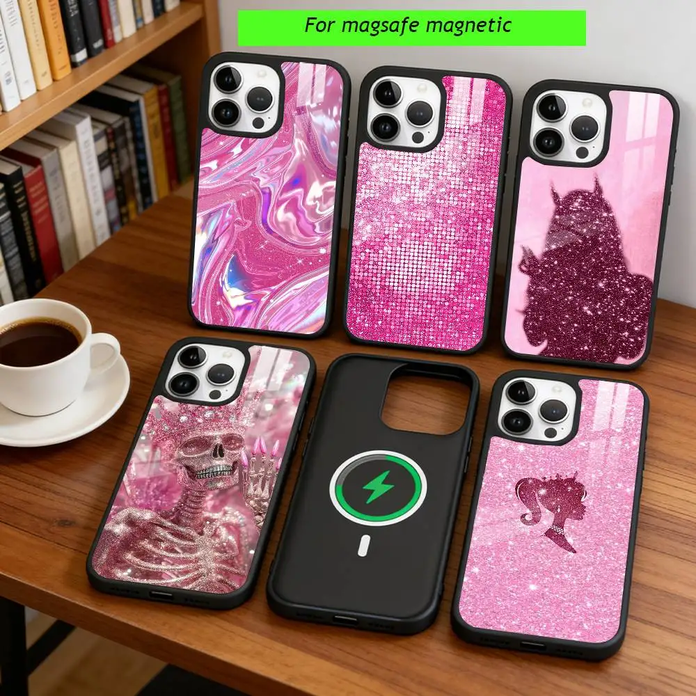 

Pink glow for girls Phone Case For iPhone17,16,15,14,13,12,11 Plus,Pro Magnetic with Magsafe Wireless Charging